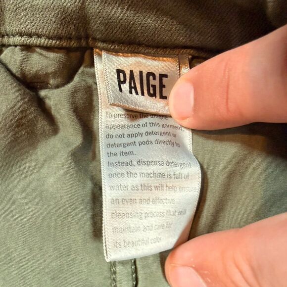 NWT Paige Carly High-Rise Wide-Leg Jeans Ivy Green Women's Size 20W MSRP $225 - Picture 7 of 11
